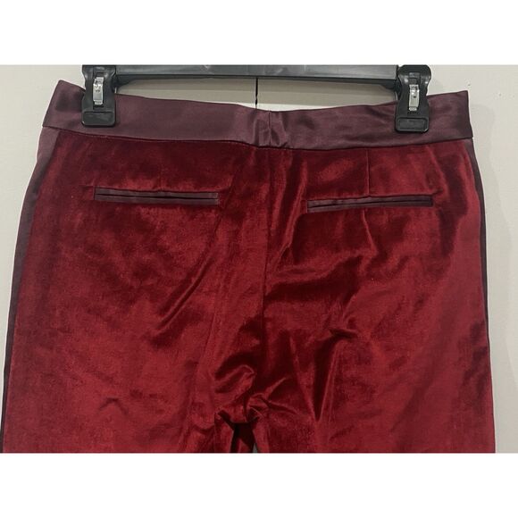 Altuzarra for Target Tuxedo Pants Womens Size 2 Red Velvet Straight Leg Ankle - Picture 9 of 13